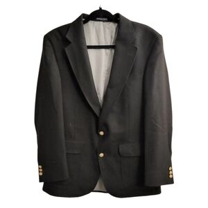 Stafford Black Two-Button Mens Sport Coat Blazer,  40R
